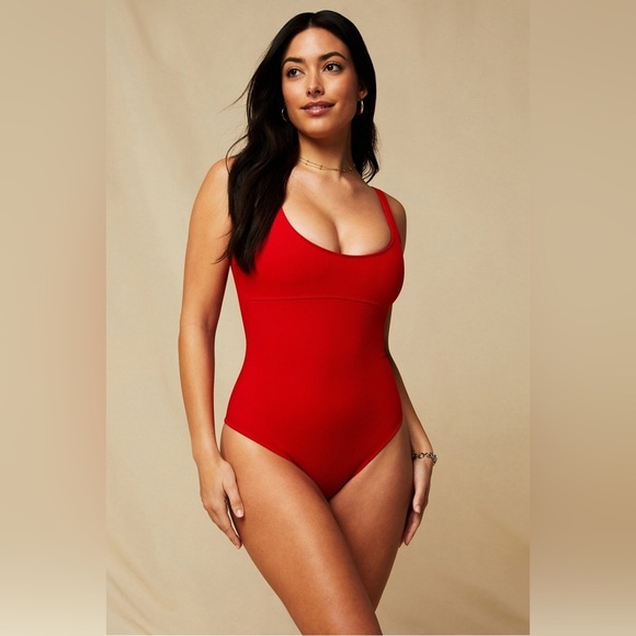 Fabletics Sunset Scoop Rib One-Piece Swimsuit Sz medium - Picture 1 of 8